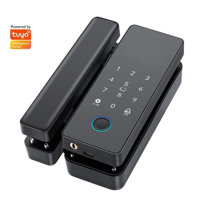 Glomarket Tuya Smart Glass Door Lock Biometric Fingerprint BLE Smart Electronic Lock Per ufficio Porta di vetro