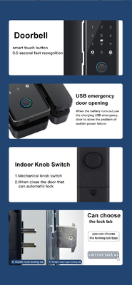 Glomarket Smart Glass Door Lock Wifi Remote Control Tuya App Office Lock Card Digitale Biometrica Impronta Digitale Di Della Porta