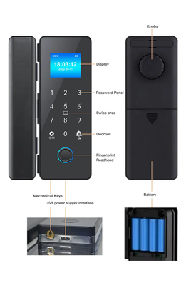 Glomarket Smart Glass Door Lock Wifi Remote Control Tuya App Office Lock Card Digitale Biometrica Impronta Digitale Di Della Porta