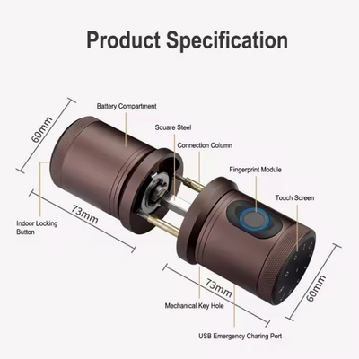 Glomarket Nuovo stile Tuya App Controllo Smart Lock Porta Impressione digitale Password Casa Hotel Appartamento Smart Electronic Door Knob Lock