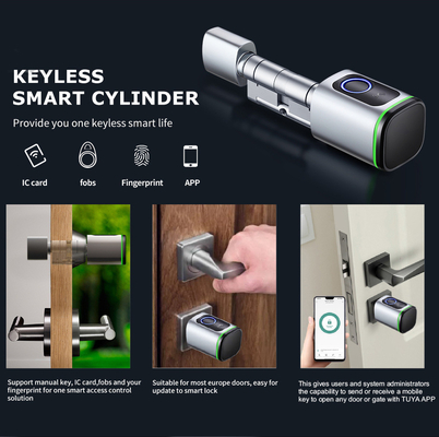 Glomarket Home Smart Door Lock Ttlock Smart Fingerprint Card Key Unlock Regolabile Cilindro Euro Smart Lock Tuya App Door Lock