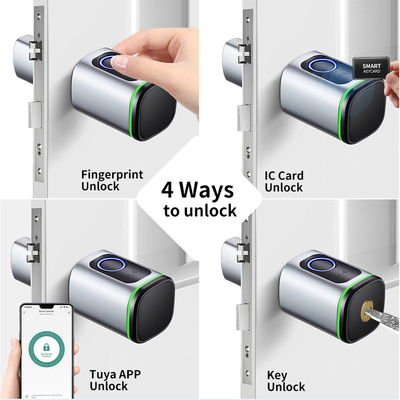 Glomarket Home Smart Door Lock Ttlock Smart Fingerprint Card Key Unlock Regolabile Cilindro Euro Smart Lock Tuya App Door Lock