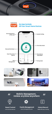 Glomarket Home Smart Door Lock Ttlock Smart Fingerprint Card Key Unlock Regolabile Cilindro Euro Smart Lock Tuya App Door Lock