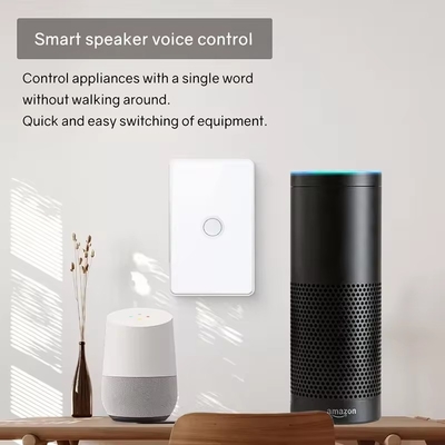 Glomarket Tuya Zigbee/wifi EU vetro temperato bottone concavo touch switch 1/2/3/4 Gang Wifi Wall Switch funziona con Google Alexa