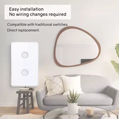 Glomarket Tuya Zigbee/wifi EU vetro temperato bottone concavo touch switch 1/2/3/4 Gang Wifi Wall Switch funziona con Google Alexa