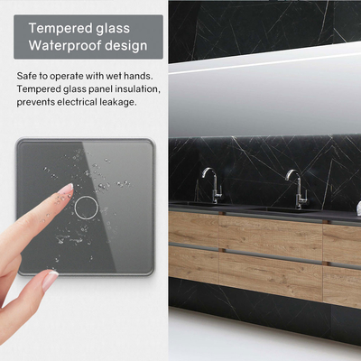 Glomarket Smart UE/UK 1-4Gang Wall Switch WIFI/Zigbee Glass Panel Light Switch Tuya Smart Switch con Google Alexa