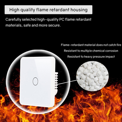 Glomarket Smart UE/UK 1-4Gang Wall Switch WIFI/Zigbee Glass Panel Light Switch Tuya Smart Switch con Google Alexa