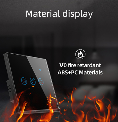 Glomarket UE 1/2/3/4 Gang Tuya Smart Switch Light Alexa Controllo vocale Touch Glass Wall Wireless Wi-Fi Switch elettrico