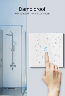 Glomarket UE 1/2/3/4 Gang Tuya Smart Switch Light Alexa Controllo vocale Touch Glass Wall Wireless Wi-Fi Switch elettrico