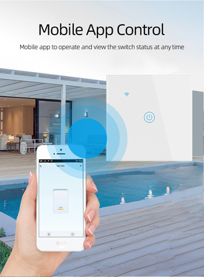 Glomarket UE 1/2/3/4 Gang Tuya Smart Switch Light Alexa Controllo vocale Touch Glass Wall Wireless Wi-Fi Switch elettrico
