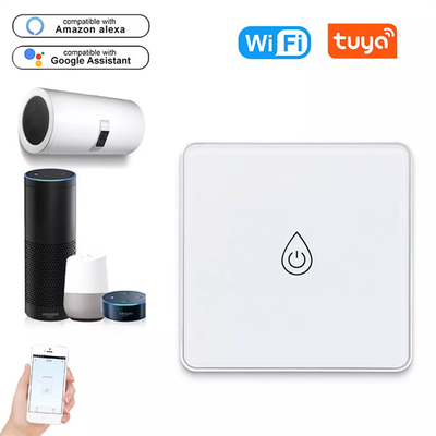 Glomarket Tuya Smart Glass Touch Button Wifi Smart Boiler Switch Alexa Controllo vocale Unione Europea Standard Scaldabagno