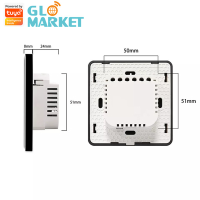 Glomarket Tuya Smart Glass Touch Button Wifi Smart Boiler Switch Alexa Controllo vocale Unione Europea Standard Scaldabagno