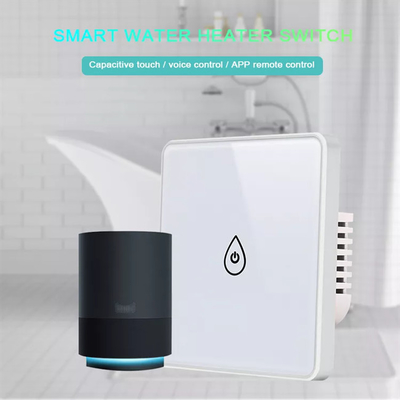Glomarket Tuya Smart Glass Touch Button Wifi Smart Boiler Switch Alexa Controllo vocale Unione Europea Standard Scaldabagno