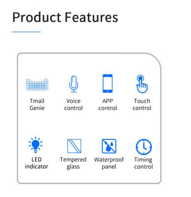 Smart Curtain Switch Wifi/Zigbee Voice Control Google Assistant Smart EU Standard Touch Screen Switch APP Interruttore di porta del garage