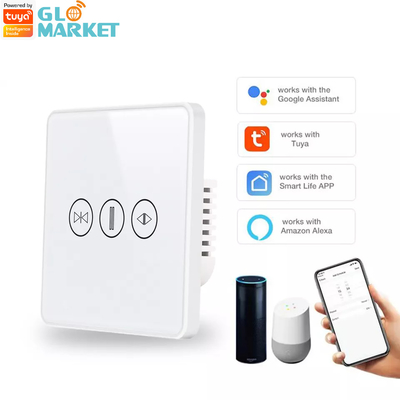 Smart Curtain Switch Wifi/Zigbee Voice Control Google Assistant Smart EU Standard Touch Screen Switch APP Interruttore di porta del garage