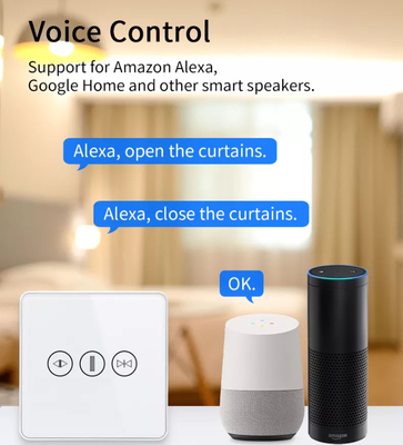 Smart Curtain Switch Wifi/Zigbee Voice Control Google Assistant Smart EU Standard Touch Screen Switch APP Interruttore di porta del garage