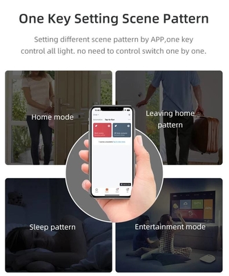 Luce senza fili di Wi-Fi del regolatore della luminosità del commutatore di Crystal Panel Touch Wall Smart di vetro del commutatore astuto di Glomarket Tuya Wifi per lo Smart Home
