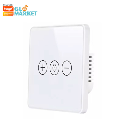 Luce senza fili di Wi-Fi del regolatore della luminosità del commutatore di Crystal Panel Touch Wall Smart di vetro del commutatore astuto di Glomarket Tuya Wifi per lo Smart Home