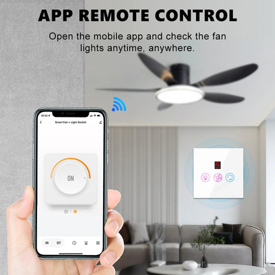 Glomarket Tuya Wifi Fan Light Switch Touch 3 in 1 Switch 5 velocità regolazione soffitto Fan Switch For Alexa Google Home