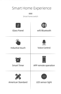 Glomarket Smart Home Remote Voice Control Touch Panel Scaldabagno Tuya Scaldabagno Wifi