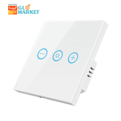 Glomarket Glass Touch Panel Tuya Wifi Bulb Wireless Remote Regolabile Dimmer Touch Switch Smart per lampadine