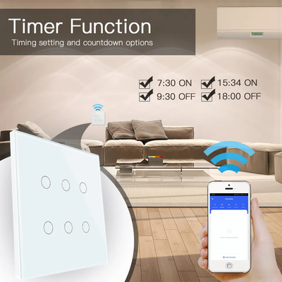 Glomarket Smart Wifi Brasile 118*124 Switch Lavora con Google Alexa Assistant Tuya Smart Light Switch per la casa