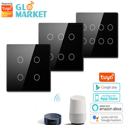 Glomarket Smart Wifi Brasile 118*124 Switch Lavora con Google Alexa Assistant Tuya Smart Light Switch per la casa