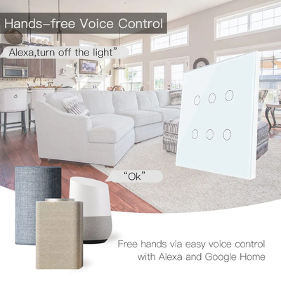 Glomarket Smart Wifi Brasile 118*124 Switch Lavora con Google Alexa Assistant Tuya Smart Light Switch per la casa