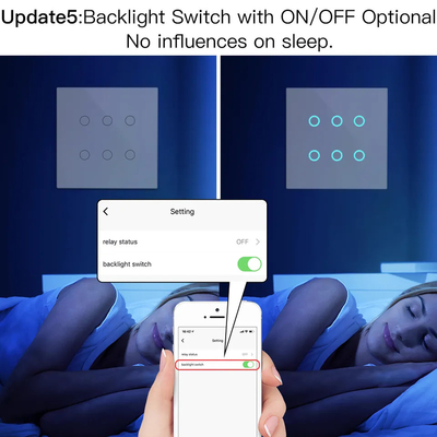 Glomarket Smart Wifi Brasile 118*124 Switch Lavora con Google Alexa Assistant Tuya Smart Light Switch per la casa