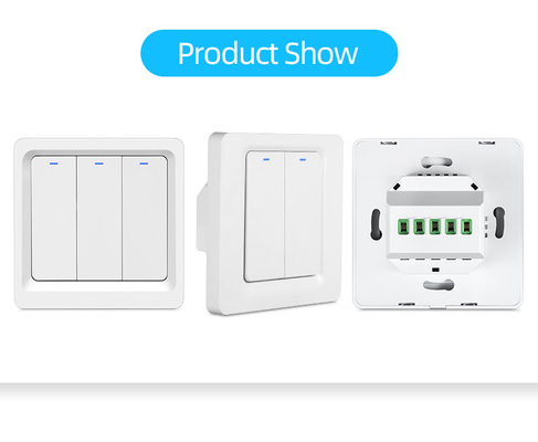 Glomarket Tuya WiFi Zigbee Smart Light Switch Push Button Wall Switch 1/2/3 Gang Lavorare con Alexa Google Home