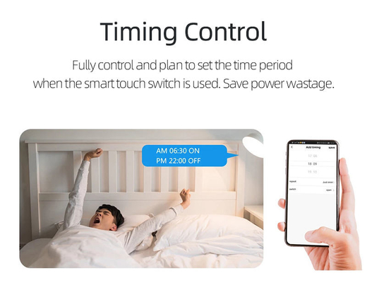 Glomarket Tuya WiFi Zigbee Smart Light Switch Push Button Wall Switch 1/2/3 Gang Lavorare con Alexa Google Home