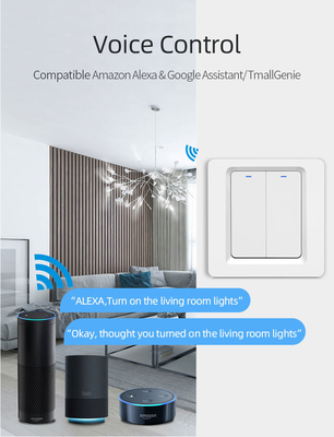 Glomarket Tuya WiFi Zigbee Smart Light Switch Push Button Wall Switch 1/2/3 Gang Lavorare con Alexa Google Home