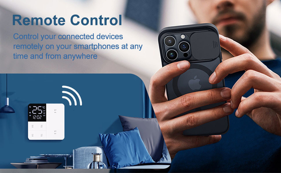 Glomarket Tuya Wifi Smart Wall Light Switch 1/2/3 Gang Support Voice/app/touch Control con schermo di visualizzazione della temperatura