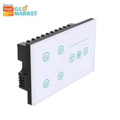 Glomarket Tuya Smart Touch Switch Glass Panel Light E Fan Switch Smart Life Alexa Controllo vocale