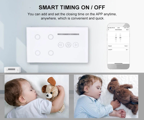 Glomarket Tuya Smart Touch Switch Glass Panel Light E Fan Switch Smart Life Alexa Controllo vocale