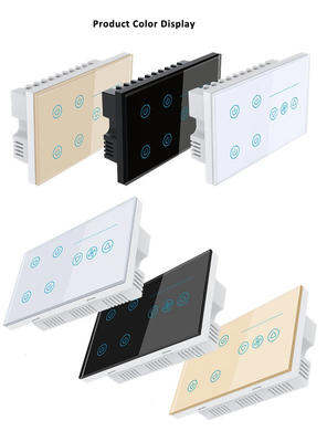 Glomarket Tuya Smart Touch Switch Glass Panel Light E Fan Switch Smart Life Alexa Controllo vocale