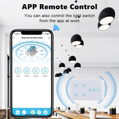Glomarket Tuya Smart Touch Switch Glass Panel Light E Fan Switch Smart Life Alexa Controllo vocale
