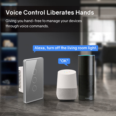 Glomarket Tuya Smart Switch Wifi US Interruttore da parete elettrico Google Home Alexa Lampada luminosa Touch Switch Controllo app