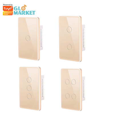 Glomarket Tuya Smart Switch Wifi US Interruttore da parete elettrico Google Home Alexa Lampada luminosa Touch Switch Controllo app