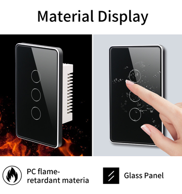 Glomarket Tuya Smart Switch Wifi US Interruttore da parete elettrico Google Home Alexa Lampada luminosa Touch Switch Controllo app