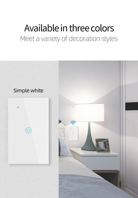 Glomarket Nuovi prodotti di design Tuya Smart Wifi Switch Us Standard Glass Touch Panel Light Switch Support App Remote Control