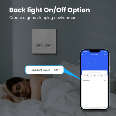 Glomarket Smart Wifi Brasile Standard Smart Home Tuya Smart 4 Gang Switch And Socket Wifi Smart Wall Socket Lavorare con Alexa