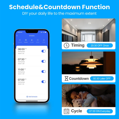 Glomarket Smart Wifi Brasile Standard Smart Home Tuya Smart 4 Gang Switch And Socket Wifi Smart Wall Socket Lavorare con Alexa