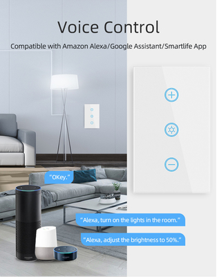 Glomarket US Standard Dimmer Switch Wireless Switch elettrico Smart Switch Intelligent Wall Dimmer Light Switch Smart Home Automation