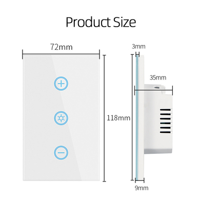 Glomarket US Standard Dimmer Switch Wireless Switch elettrico Smart Switch Intelligent Wall Dimmer Light Switch Smart Home Automation