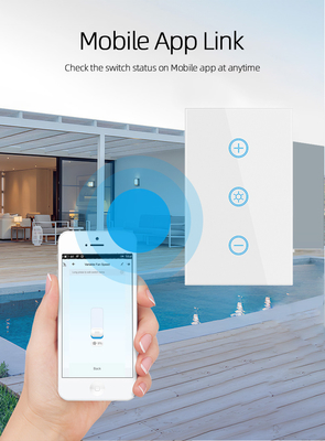 Glomarket US Standard Dimmer Switch Wireless Switch elettrico Smart Switch Intelligent Wall Dimmer Light Switch Smart Home Automation