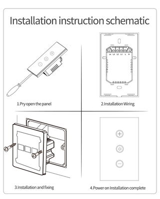Glomarket US Standard Dimmer Switch Wireless Switch elettrico Smart Switch Intelligent Wall Dimmer Light Switch Smart Home Automation