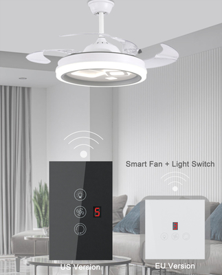 Glomarket Tuya Wifi Smart Fan Switch Tuya Smart Switch Ventilatore velocità luce On Off Controlla voce Controllo switch UE / US Standard