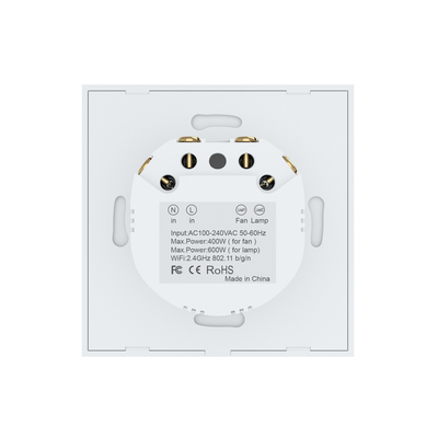 Glomarket Tuya Wifi Smart Fan Switch Tuya Smart Switch Ventilatore velocità luce On Off Controlla voce Controllo switch UE / US Standard