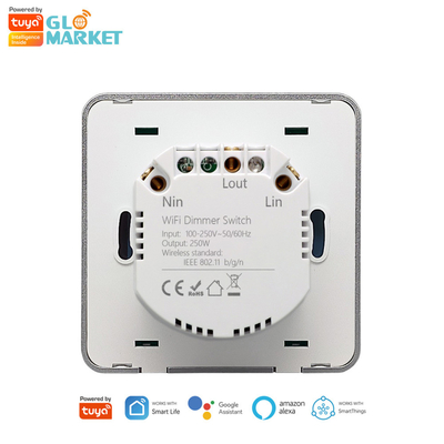 Glomarket Smart Home Dimmer Switch Tuya Zigbee Controllo vocale Buttone di attenuazione regolare la luminosità con display digitale